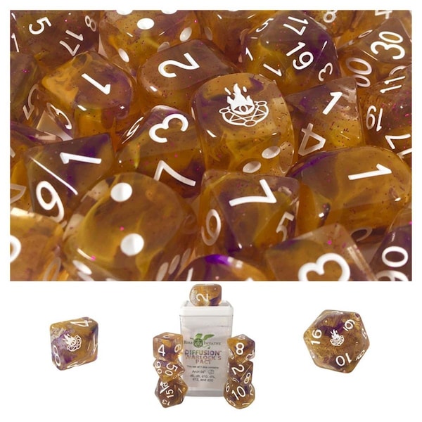 Role 4 Initiative Diffusion Warlocks Pact Dice - Set of 7 R4I50531-7C-S - main